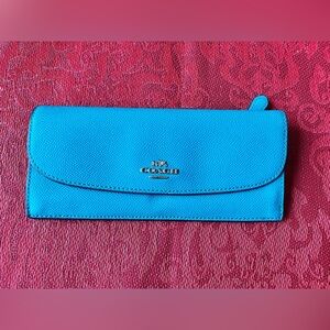 Coach azure blue wallet